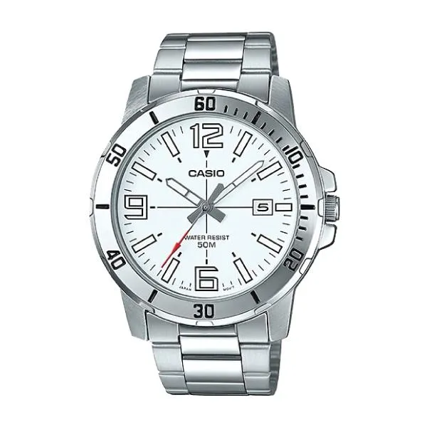 Casio Men's Diver Look Silver Stainless Steel Band Watch MTPVD01D-7B MTP-VD01D-7B