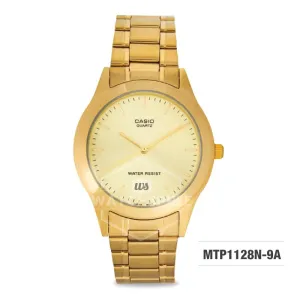 Casio Men's Standard Analog Gold Tone Stainless Steel Watch MTP1128N-9A MTP-1128N-9A