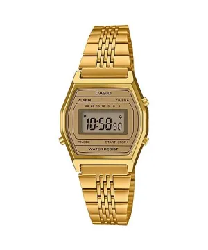 Casio Vintage Standard Digital Gold Tone Stainless Steel Band Watch LA690WGA-9D LA690WGA-9