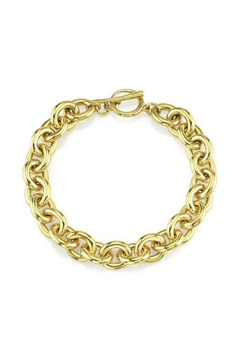 Chain Bracelet with Tusk Clasp