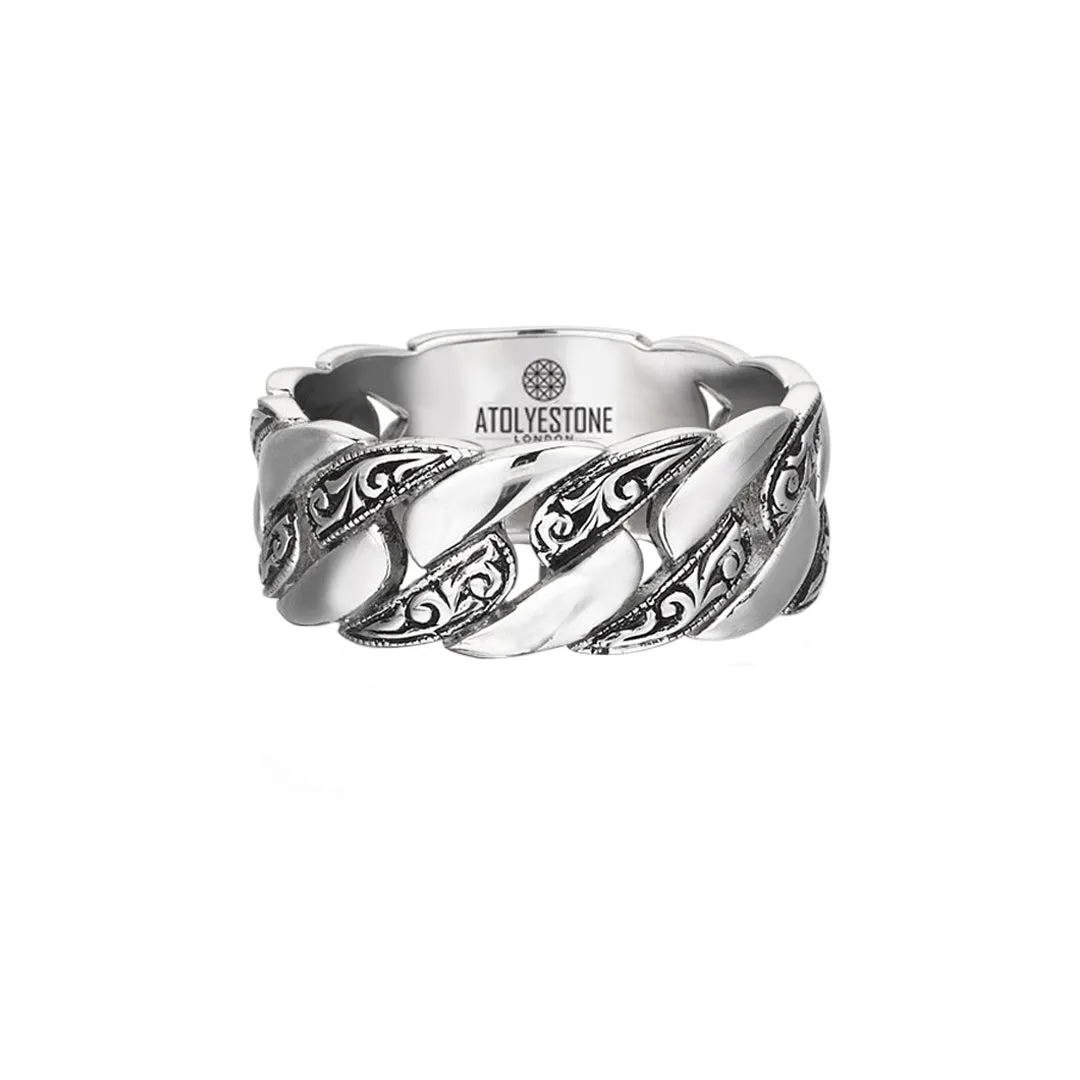 Classic Chain Ring  - Solid Silver