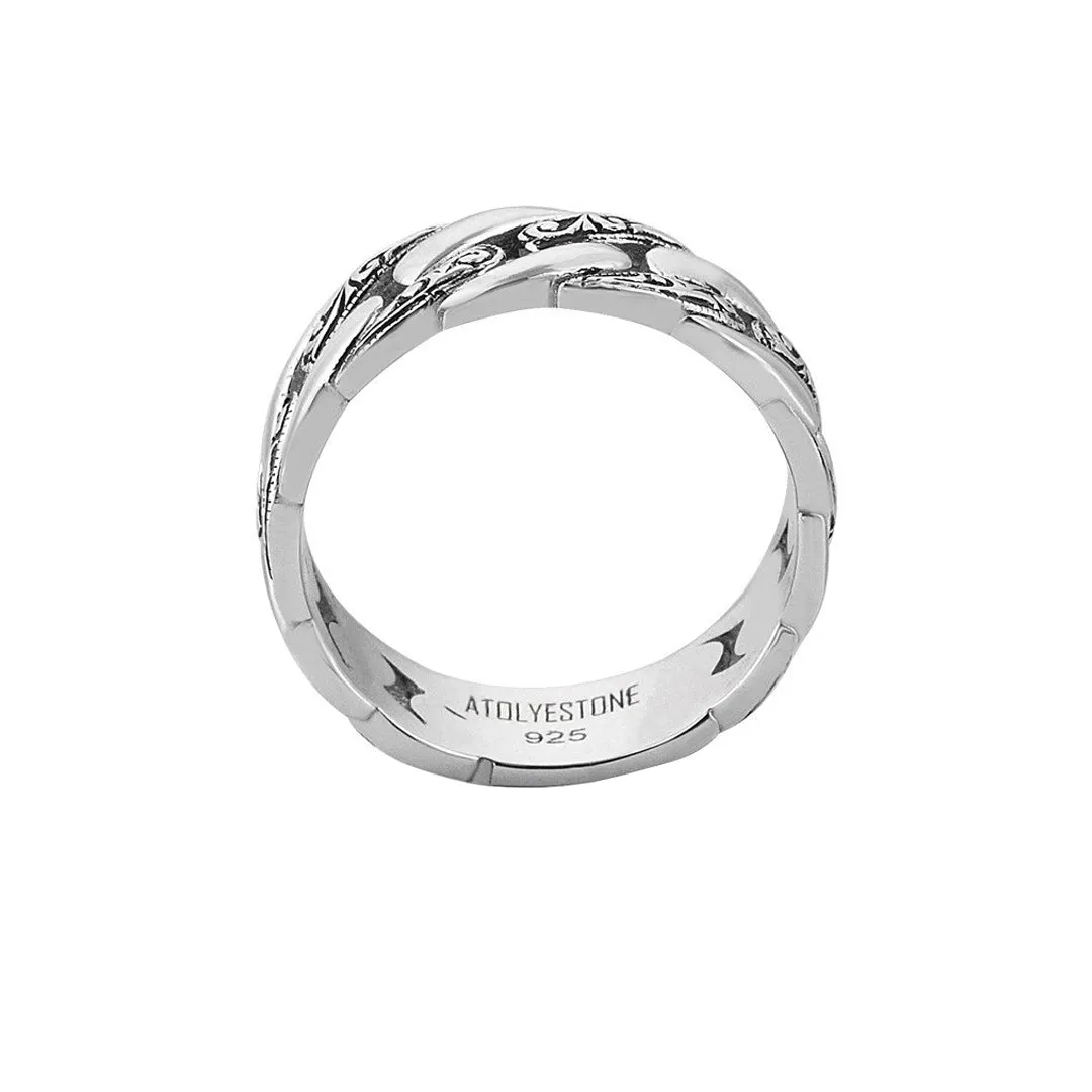 Classic Chain Ring  - Solid Silver