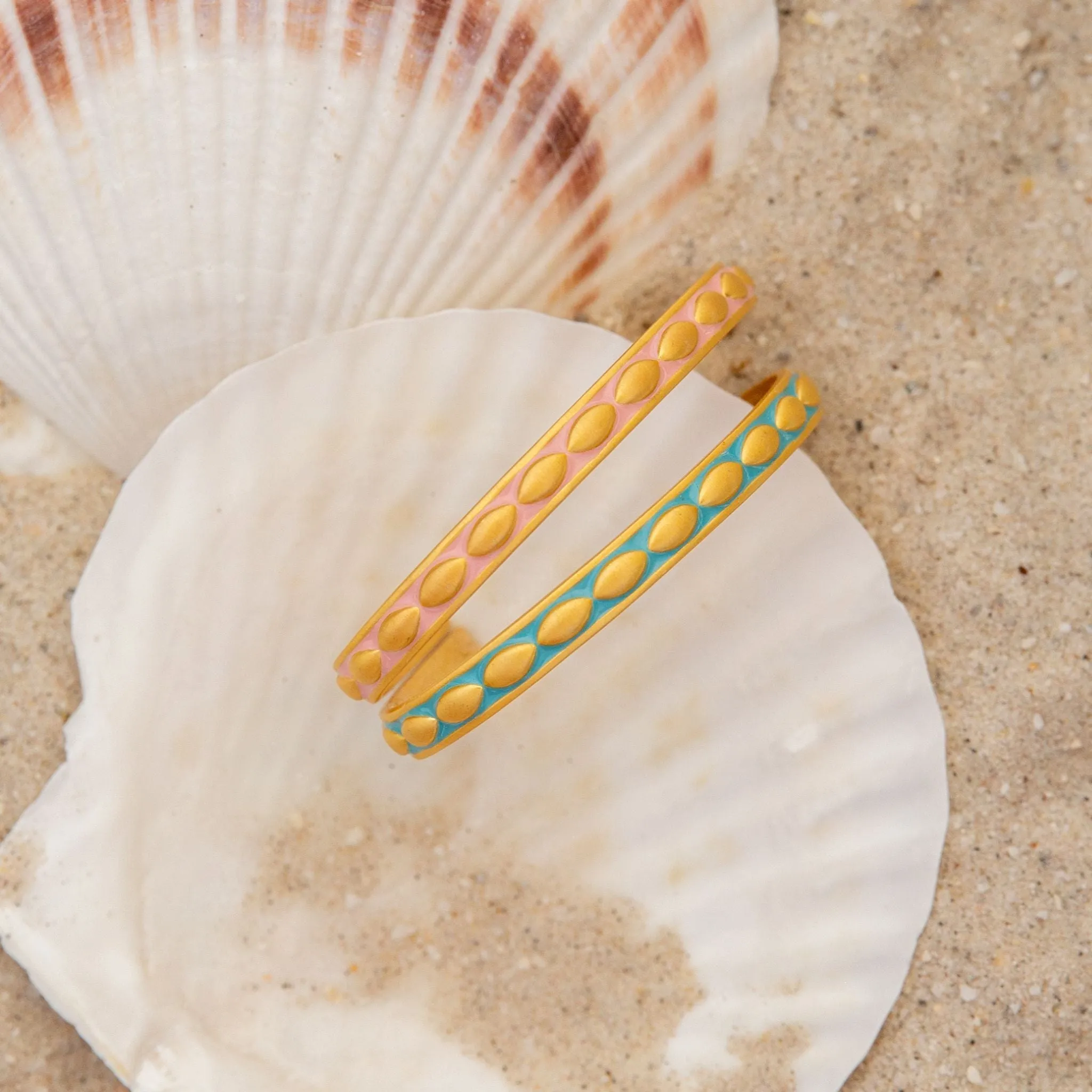 Coastal Pink Enamel Cuff