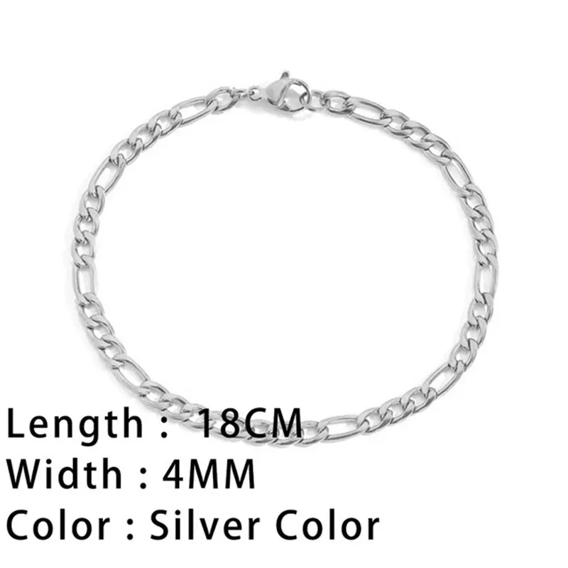 Double Chain Hollow Cross Pendant Stainless Steel Lobster Claw Claw Bracelet Fashion Hip Hop Punk Party Men's Jewelry Gift