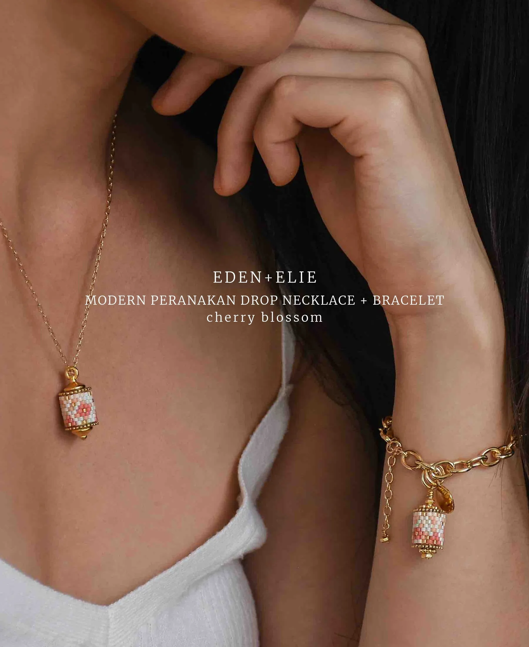 EDEN   ELIE Modern Peranakan gold charm bracelet - Singapore edition