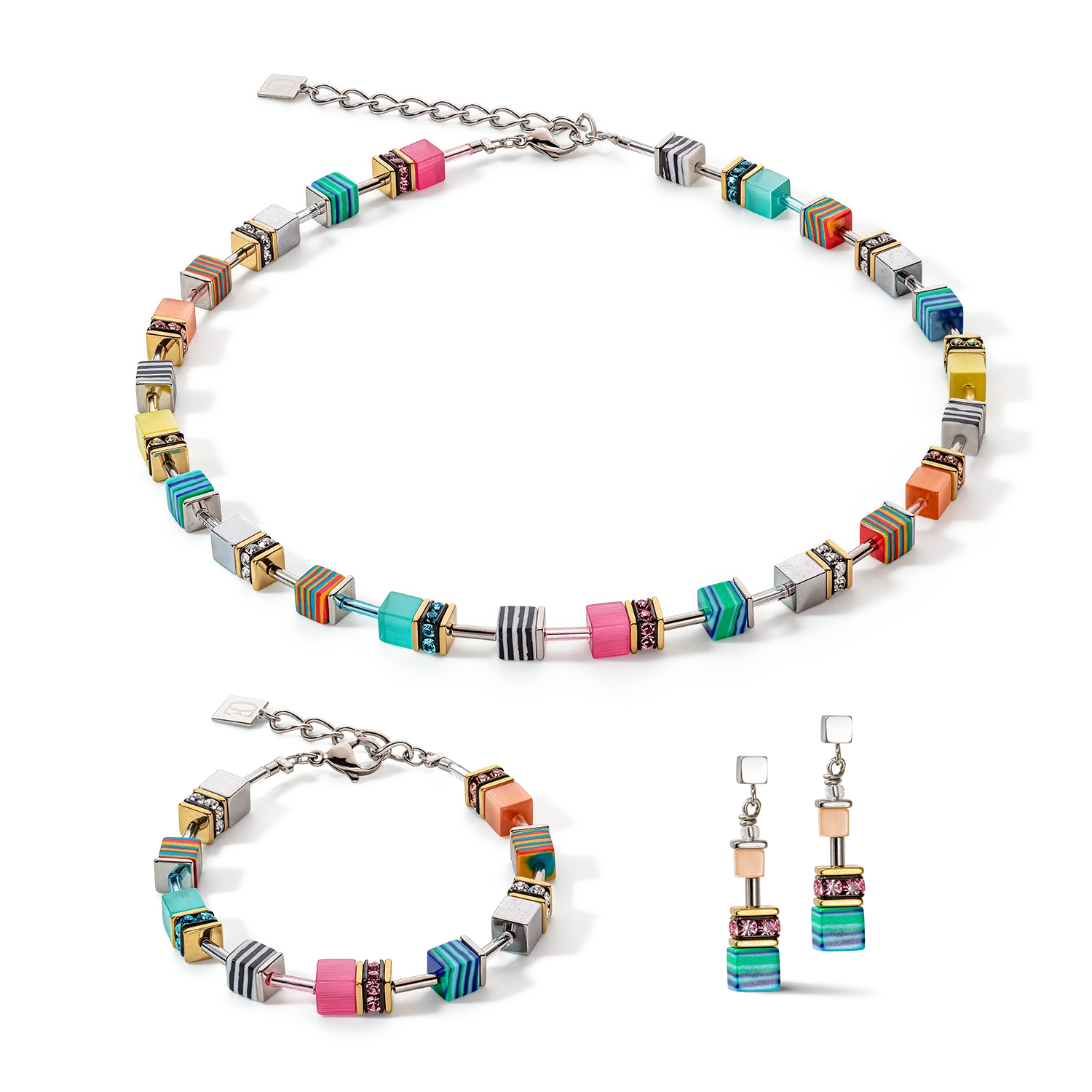 GeoCUBE® Candy necklace multicolour spring