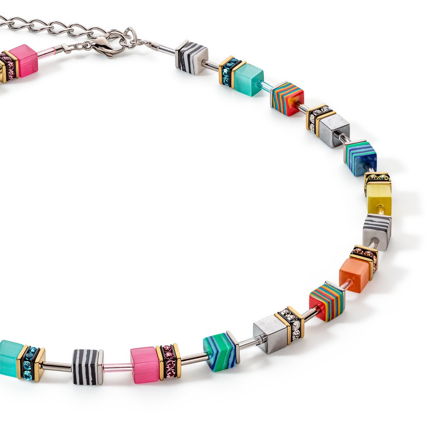 GeoCUBE® Candy necklace multicolour spring