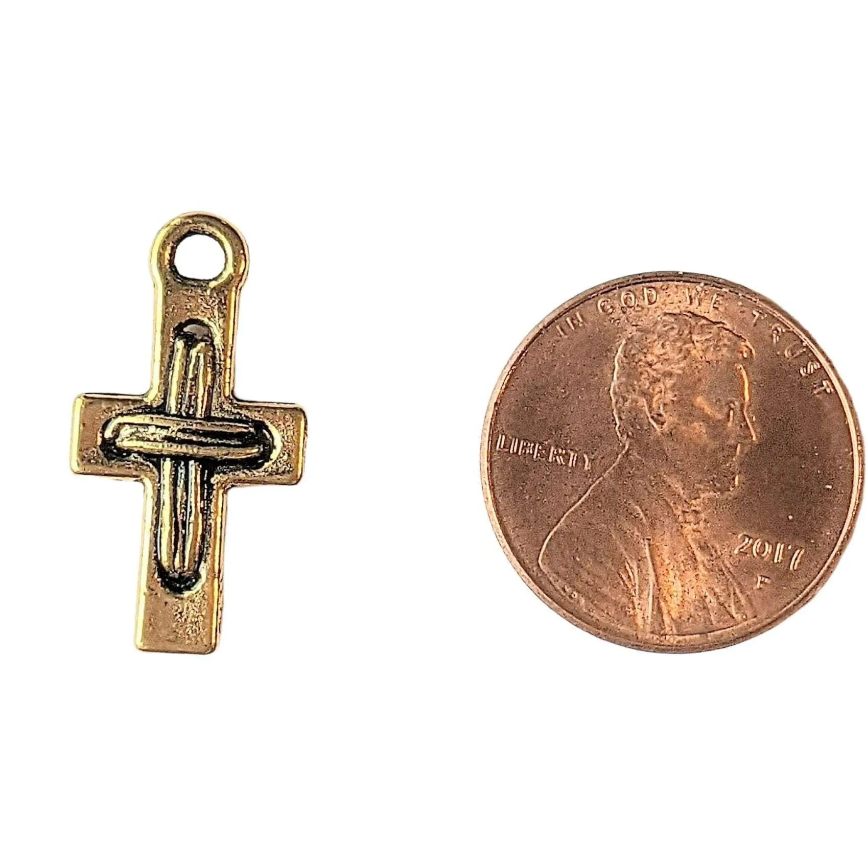 Gold Cross Charm II