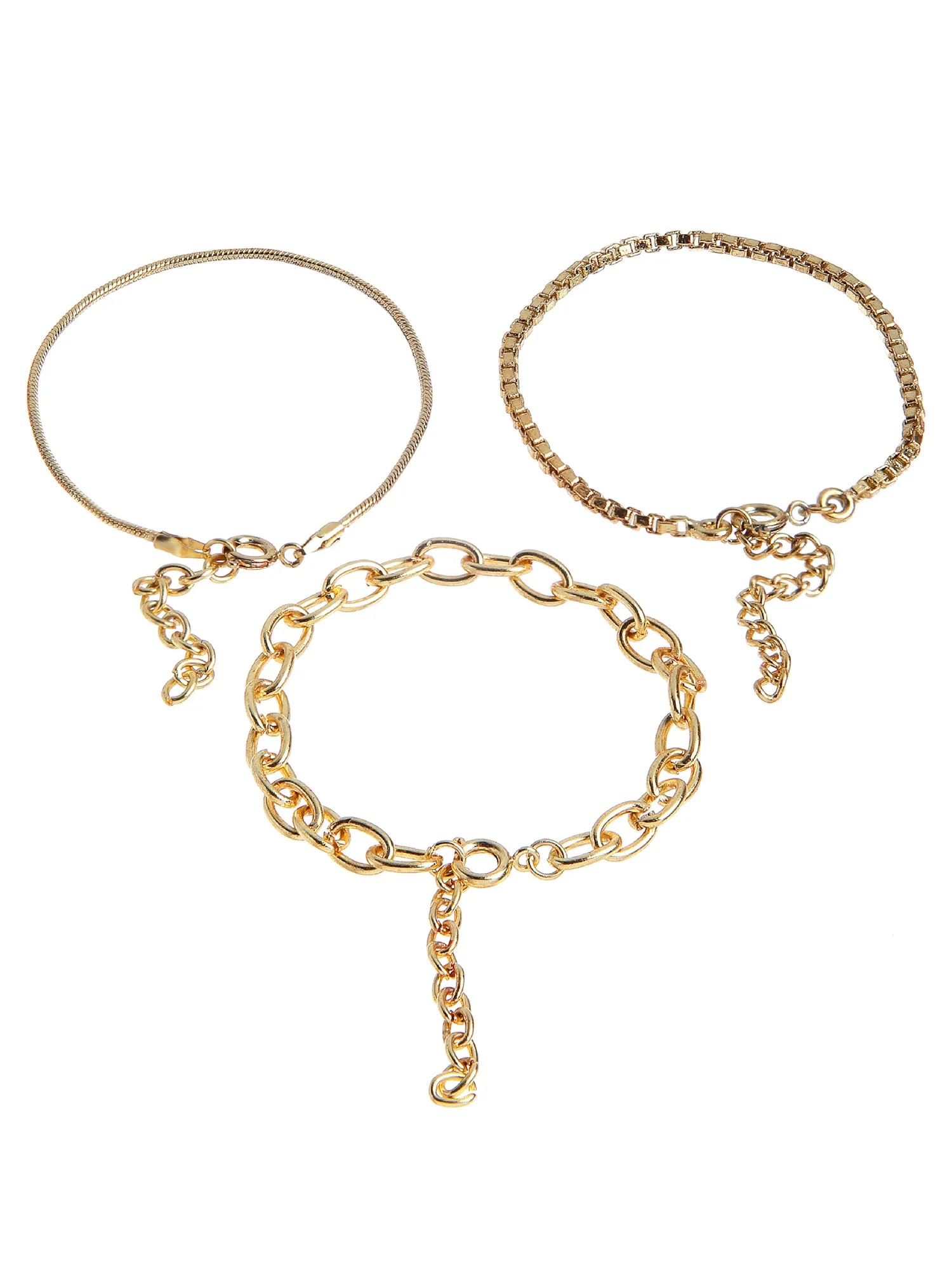 Gold Plated Chain Bracelet for Girls and Womens