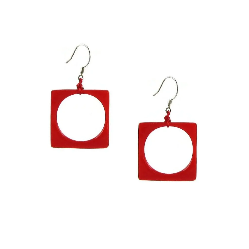 Hoyo Glass Earrings -Pink