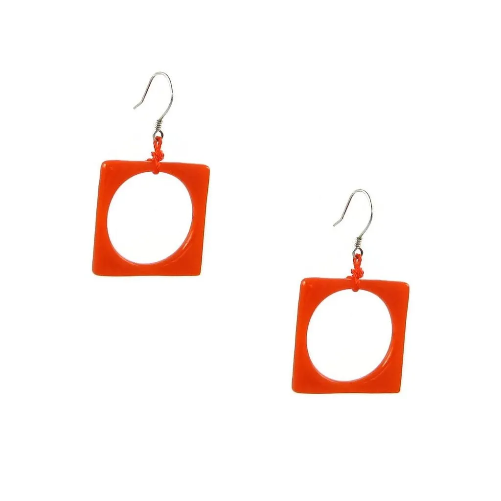 Hoyo Glass Earrings -Pink