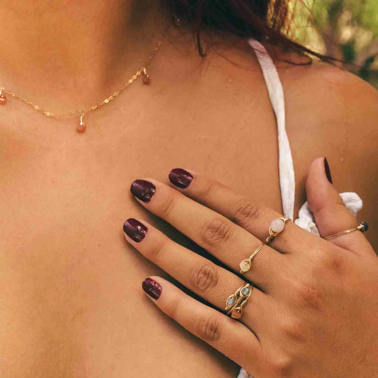 Labradorite Dainty Ring