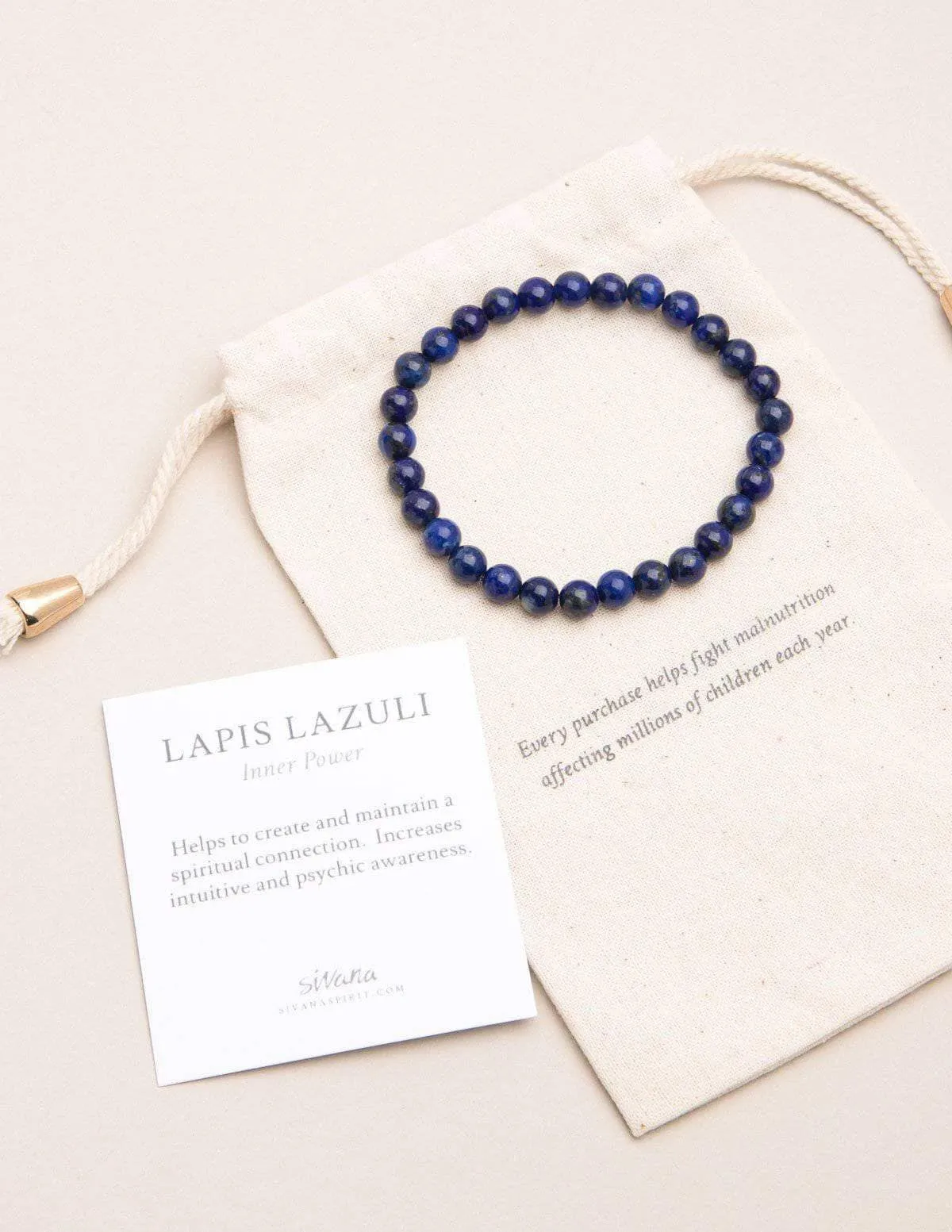 Lapis Energy Gemstone Bracelet - 6 mm