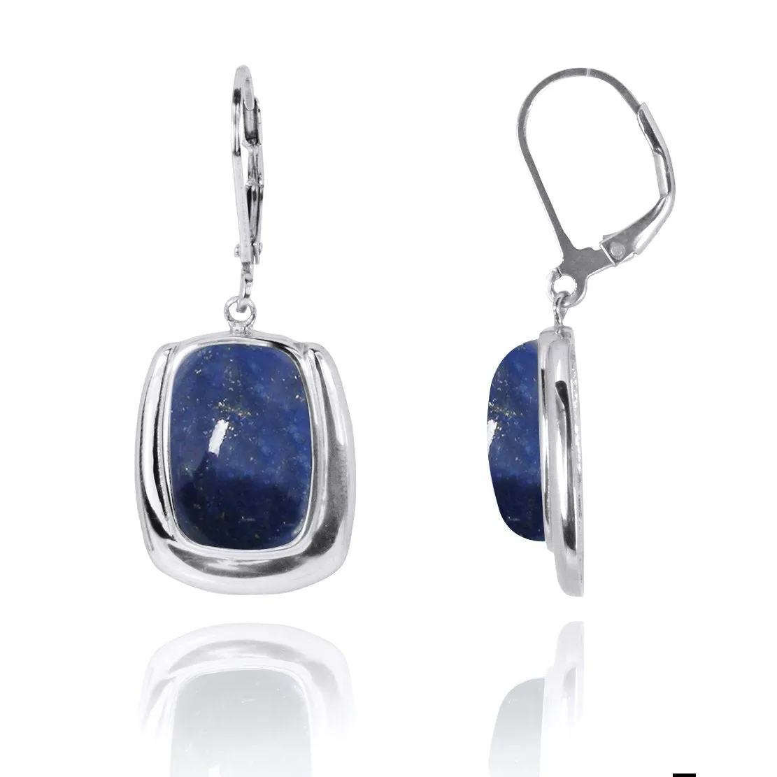 Lapis  Lobster Clasp Earrings