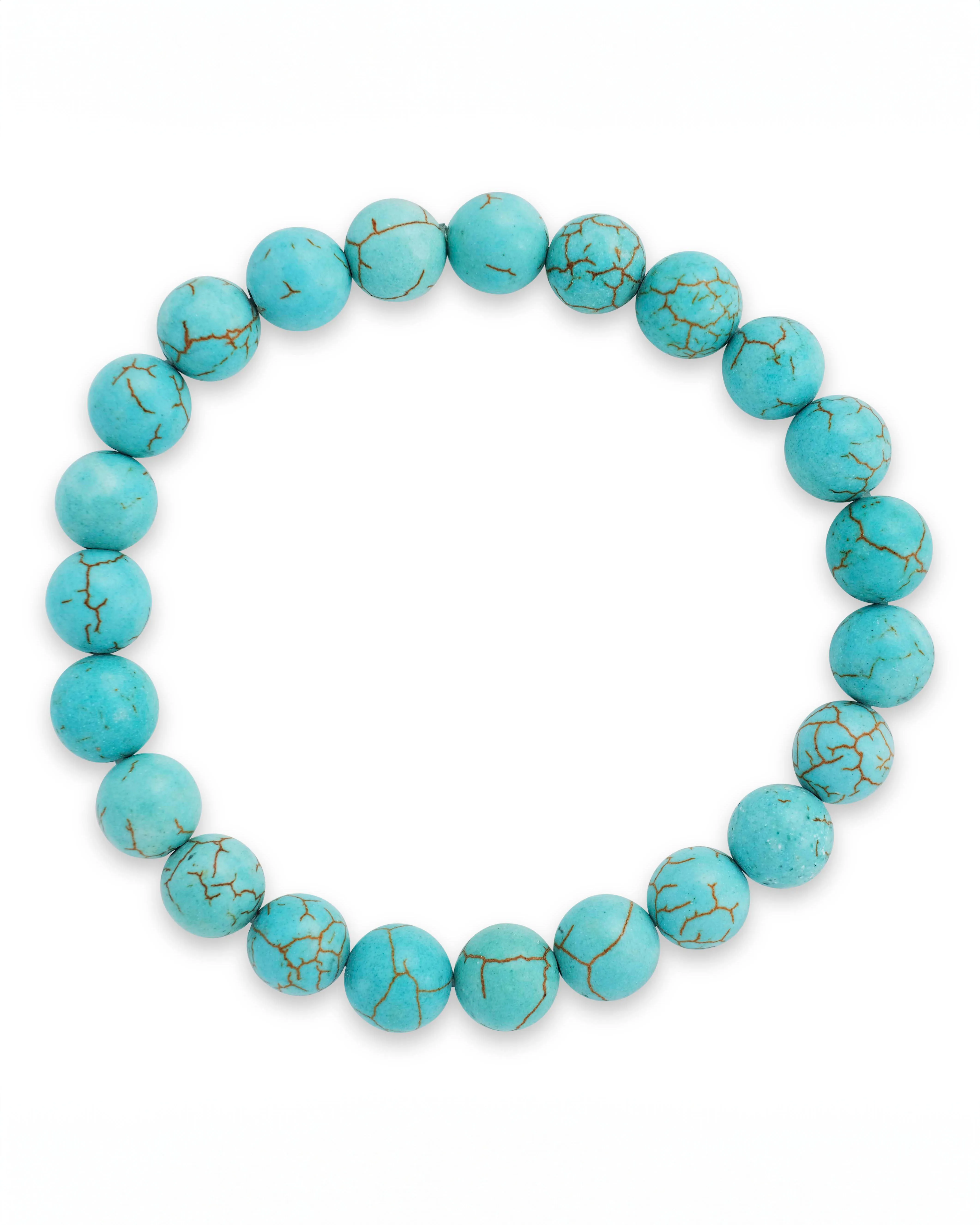 Light Turquoise Beaded Stretch Bracelet