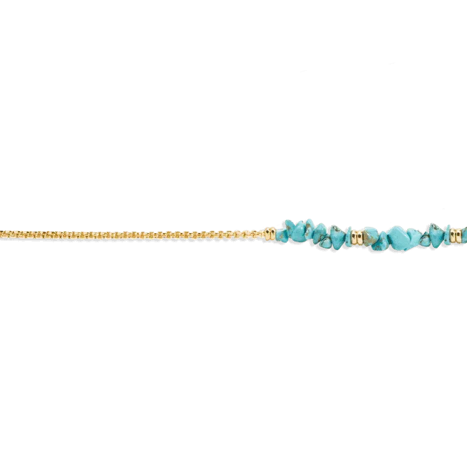 Mainfestones Turquoise Gold Plated 24.5cm Adjustable Bracelet 6895