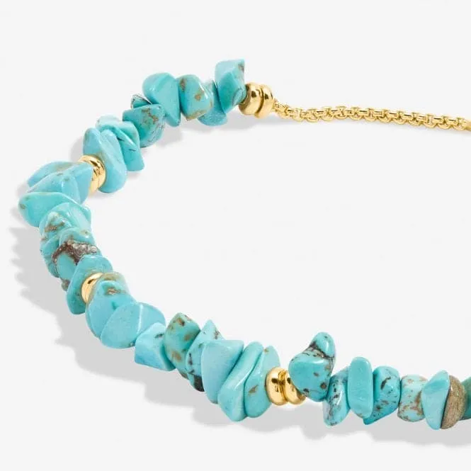 Mainfestones Turquoise Gold Plated 24.5cm Adjustable Bracelet 6895