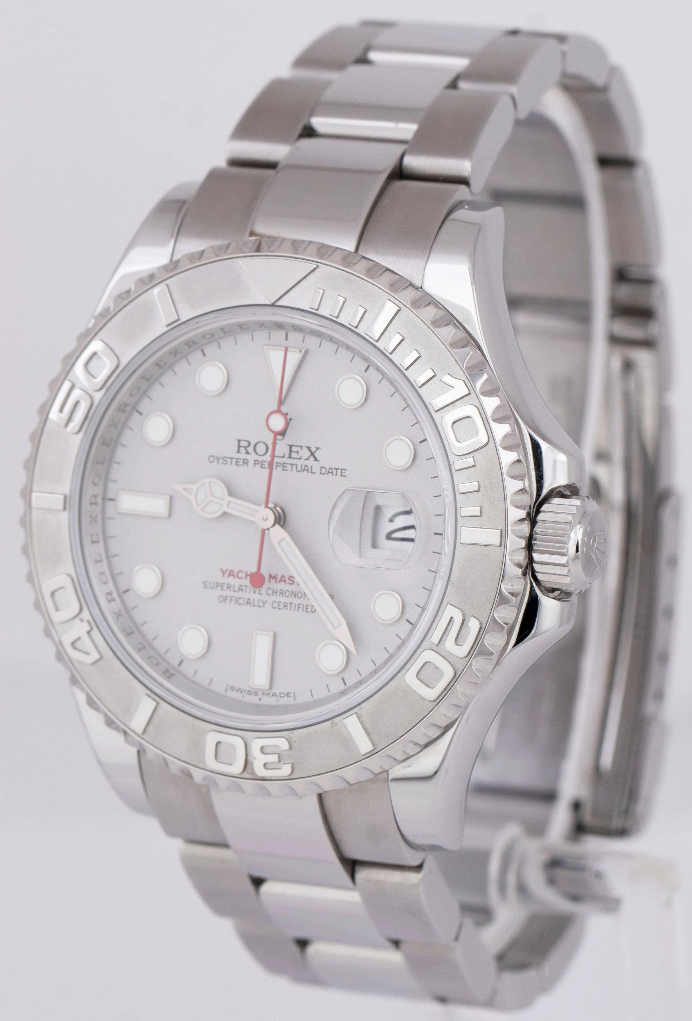 MINT PAPERS REHAUT Rolex Yacht-Master Stainless Platinum 40mm Watch 16622 B P