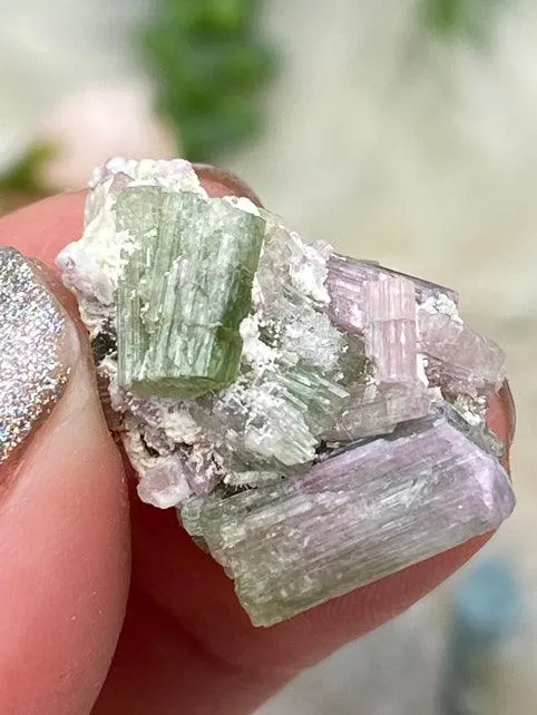 Mixed Tourmaline in Quartz