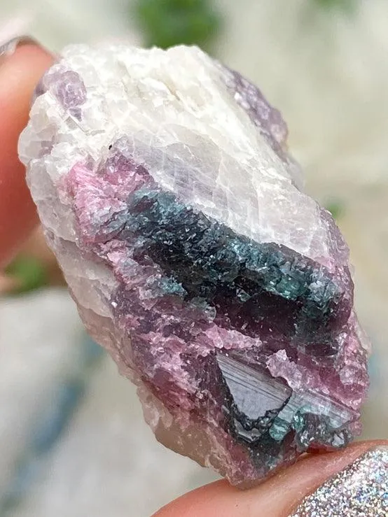 Mixed Tourmaline in Quartz