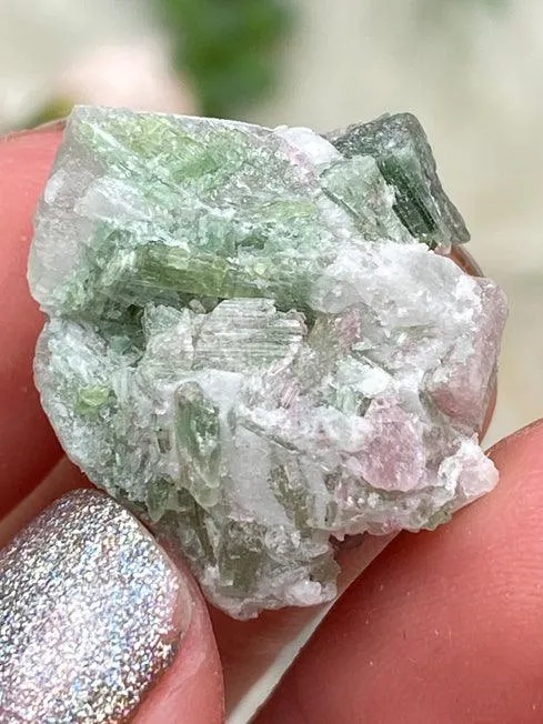 Mixed Tourmaline in Quartz