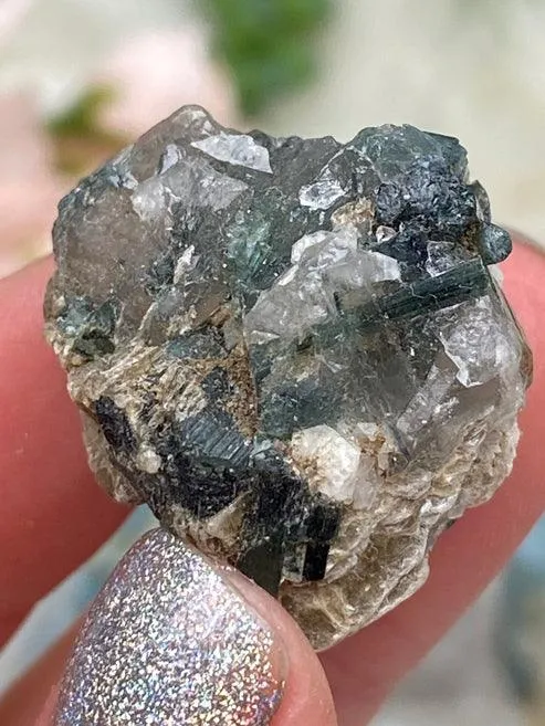 Mixed Tourmaline in Quartz