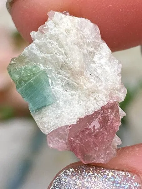 Mixed Tourmaline in Quartz