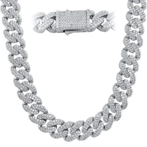 Moissanite 3D Cuban Chain Iced Out .925 Sterling Silver