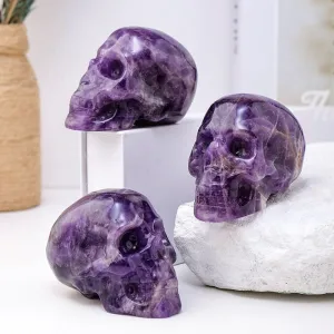 Natural Amethyst Skull Ornaments