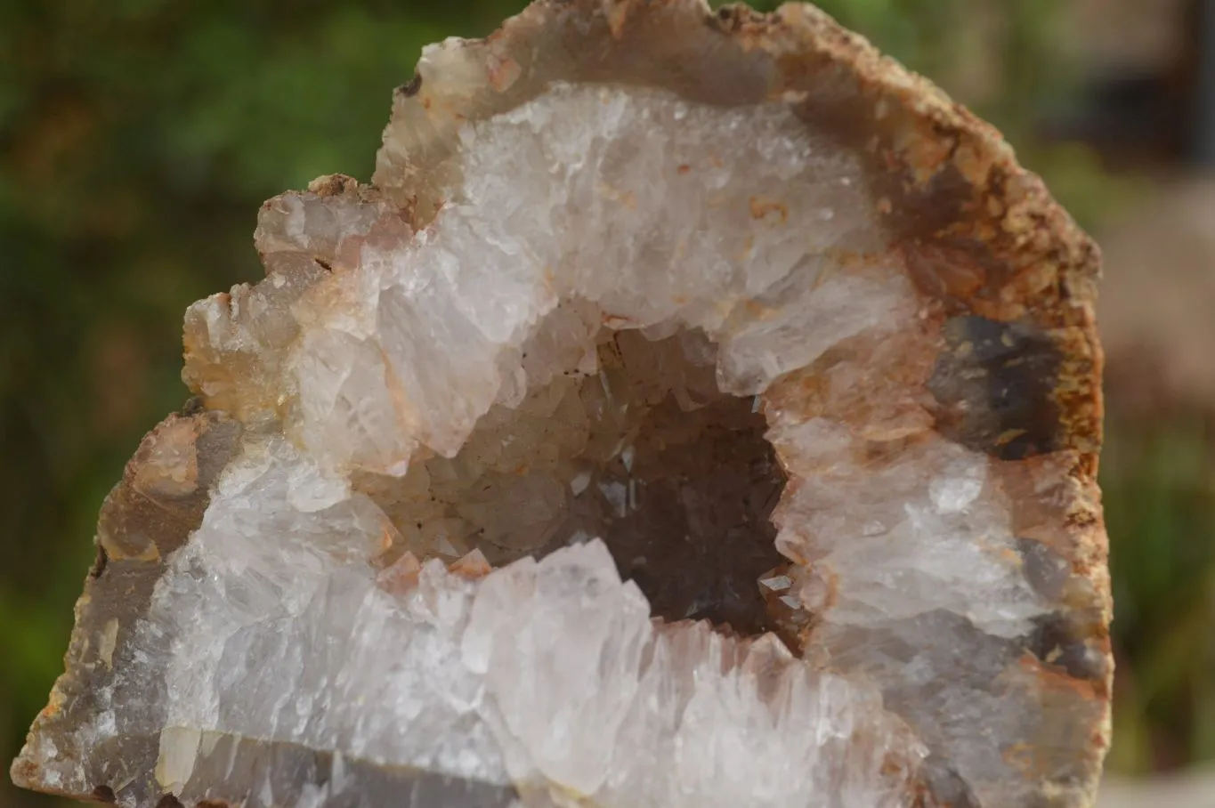 Natural Crystal & Amethyst Centred Geodes x 6 From Zululand, South Africa