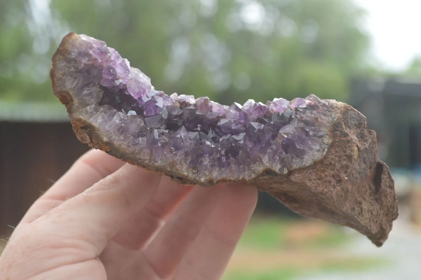 Natural Crystal & Amethyst Centred Geodes x 6 From Zululand, South Africa