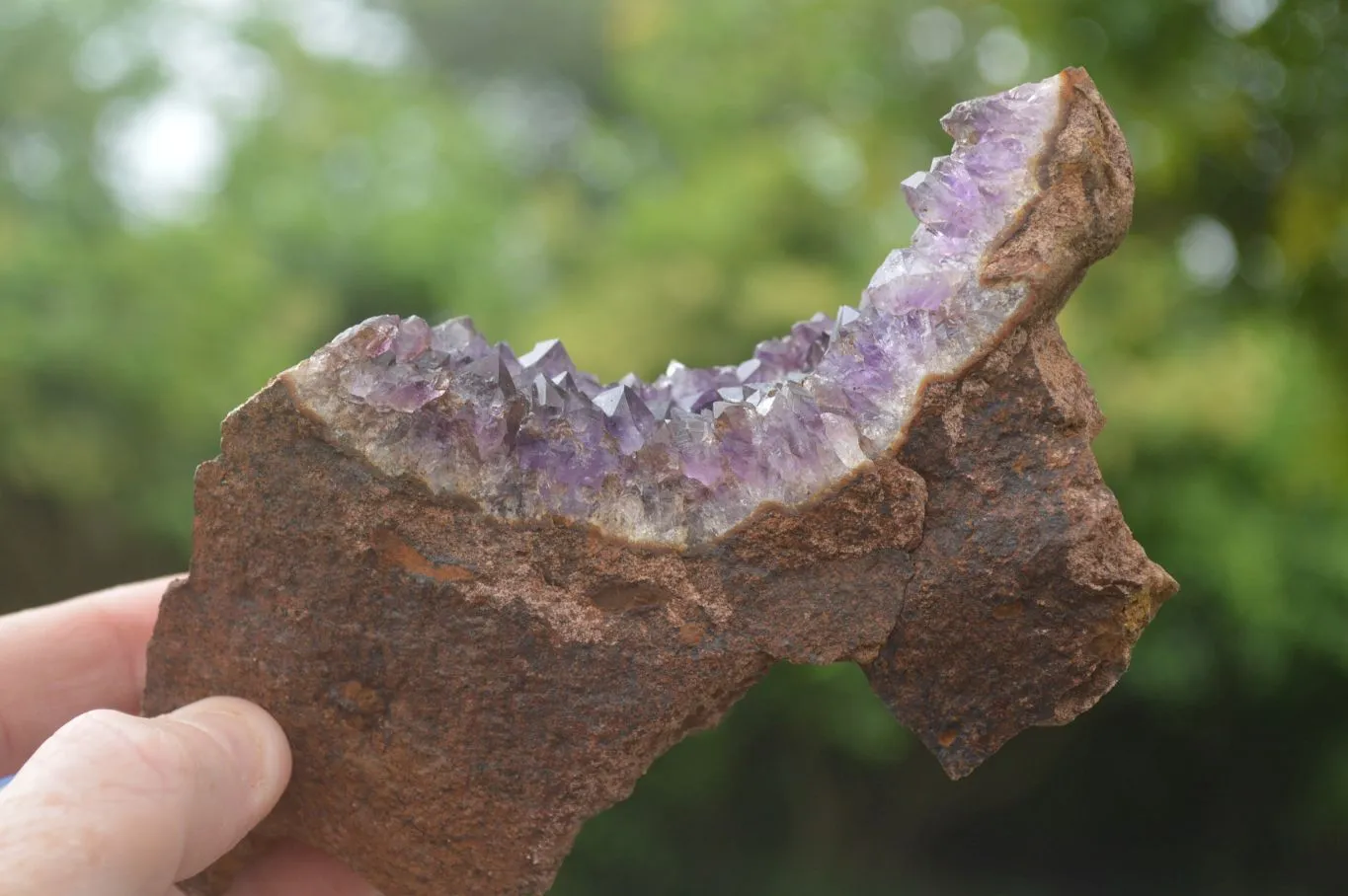 Natural Crystal & Amethyst Centred Geodes x 6 From Zululand, South Africa