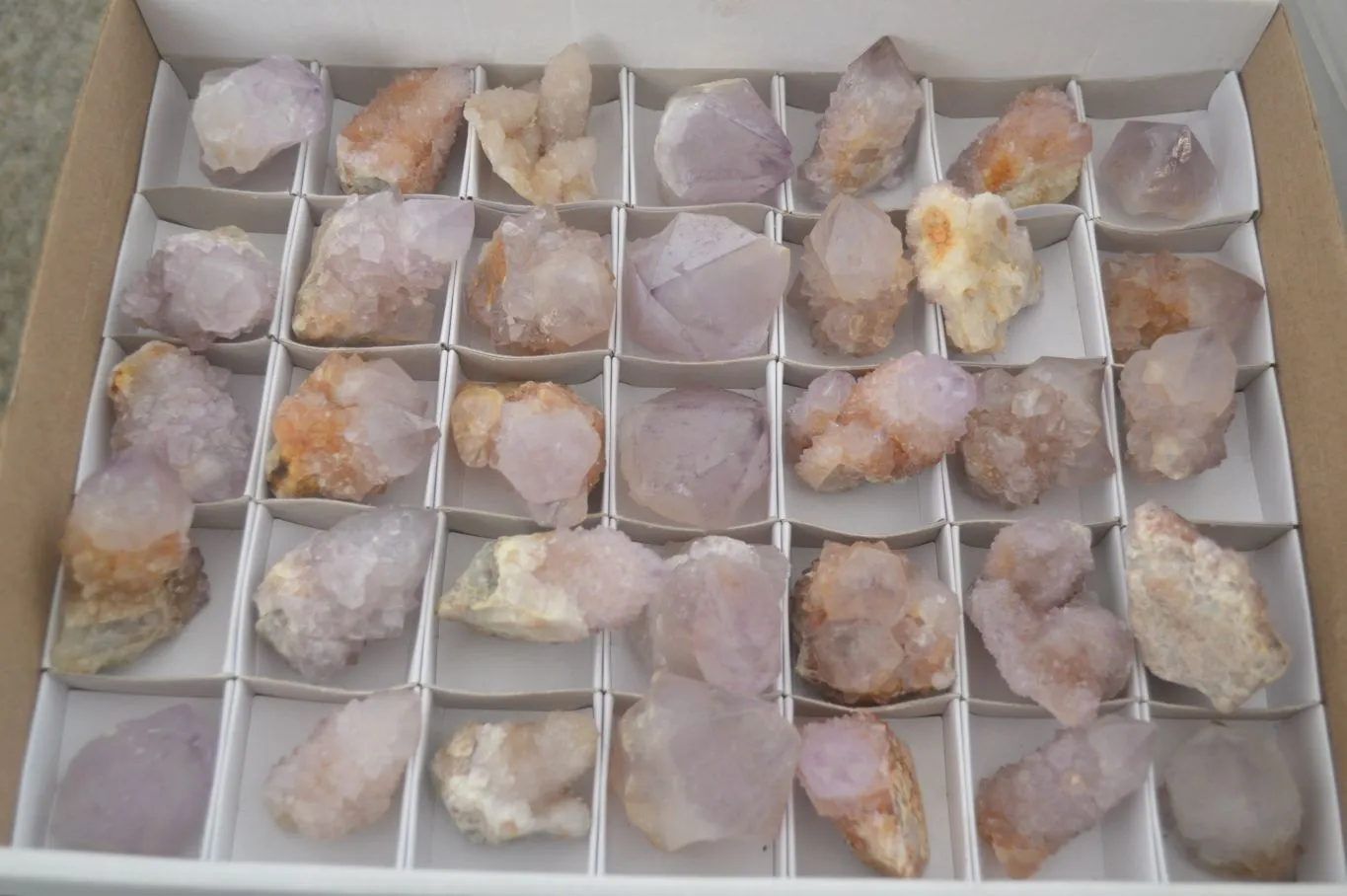 Natural Rare Spirit Ametrine Quartz Crystals x 35 From Boekenhouthoek, South Africa