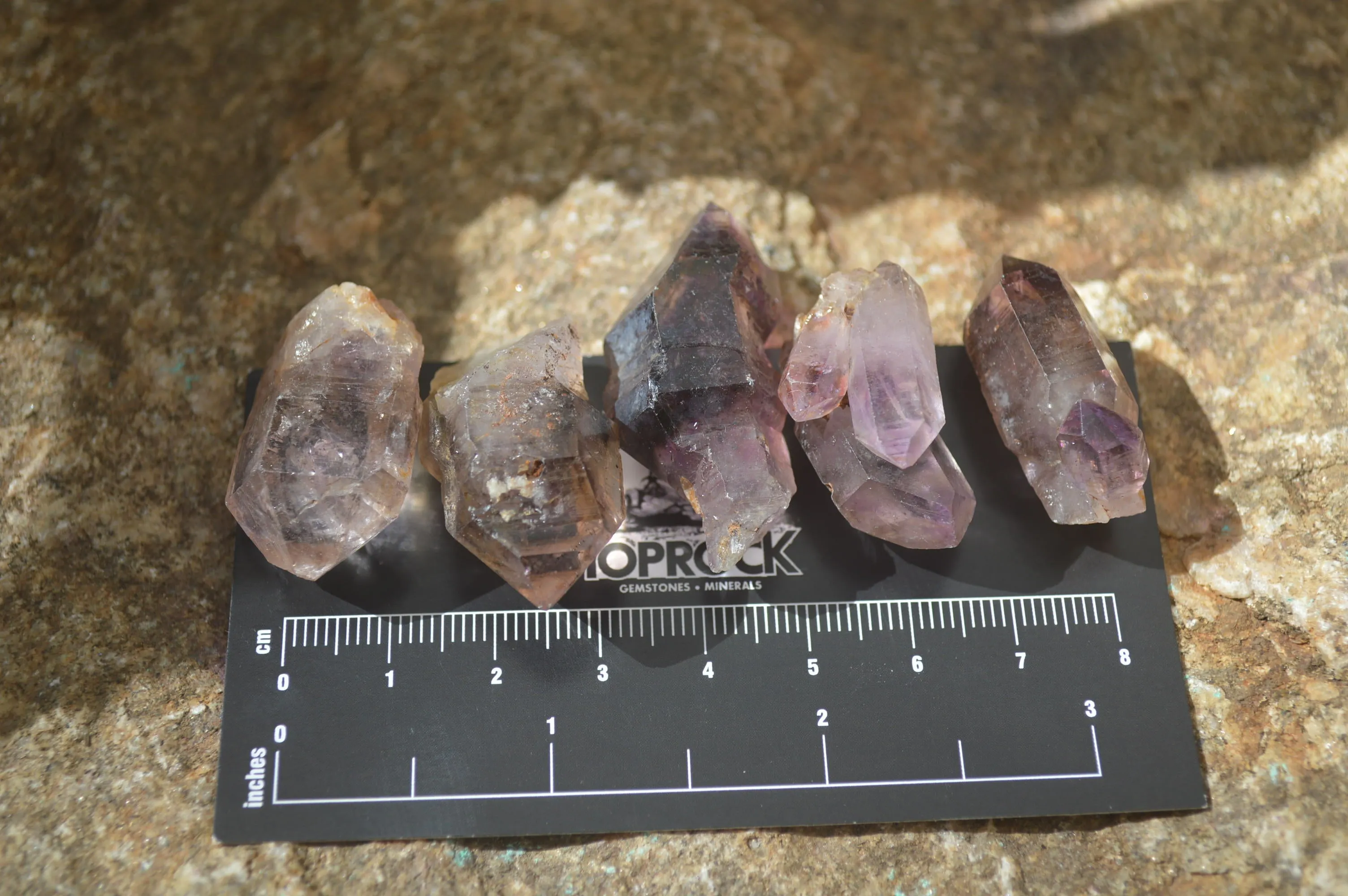 Natural Smokey Window Amethyst Crystals x 0.9 Kg Lot From Chiredzi, Zimbabwe