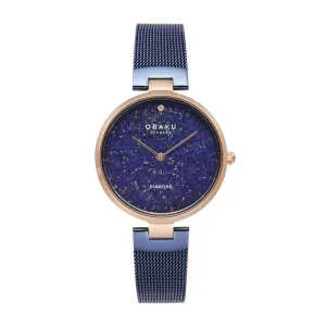 Obaku Mineral Ocean - Blue Dial Stainless Steel Ladies Watch V256LHVLML-DLPD