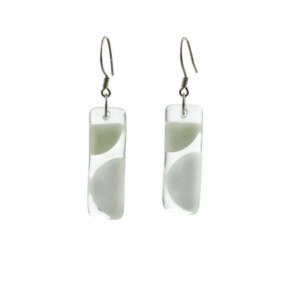 Onda Glass Earrings - Green