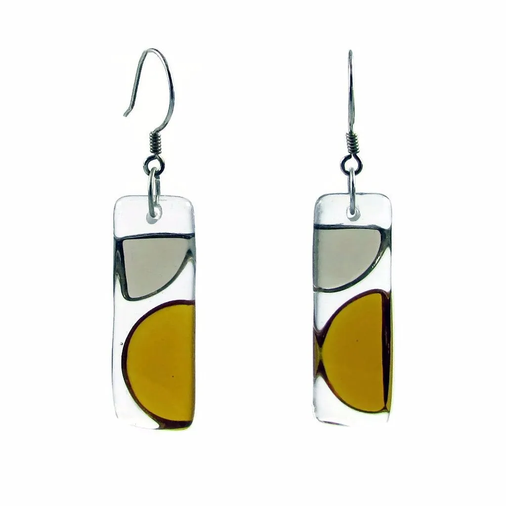 Onda Glass Earrings - Green