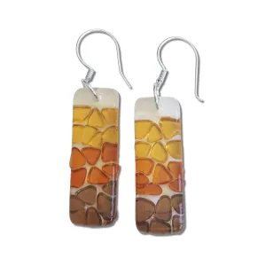 Picado Glass Earrings - Amber