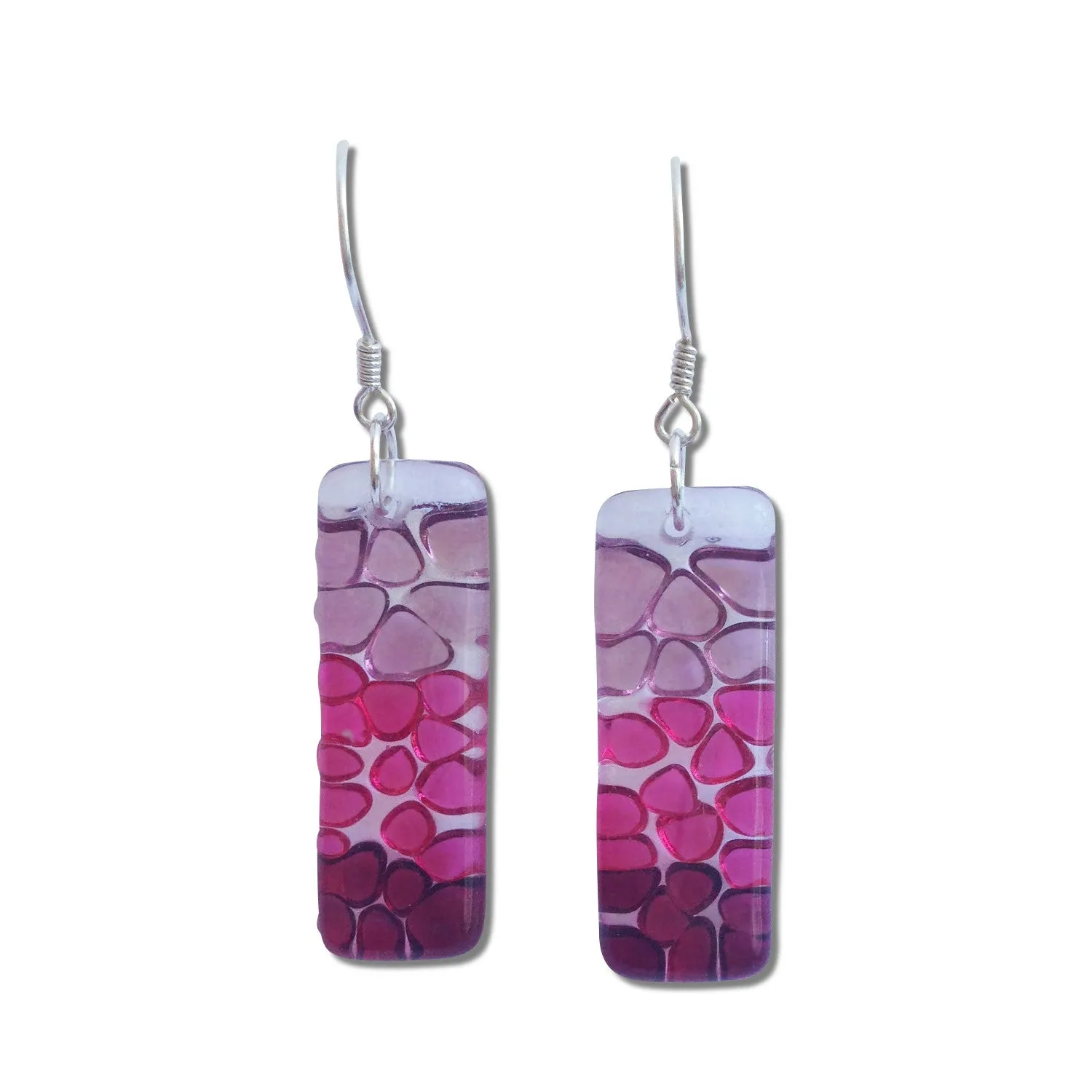 Picado Glass Earrings - Red