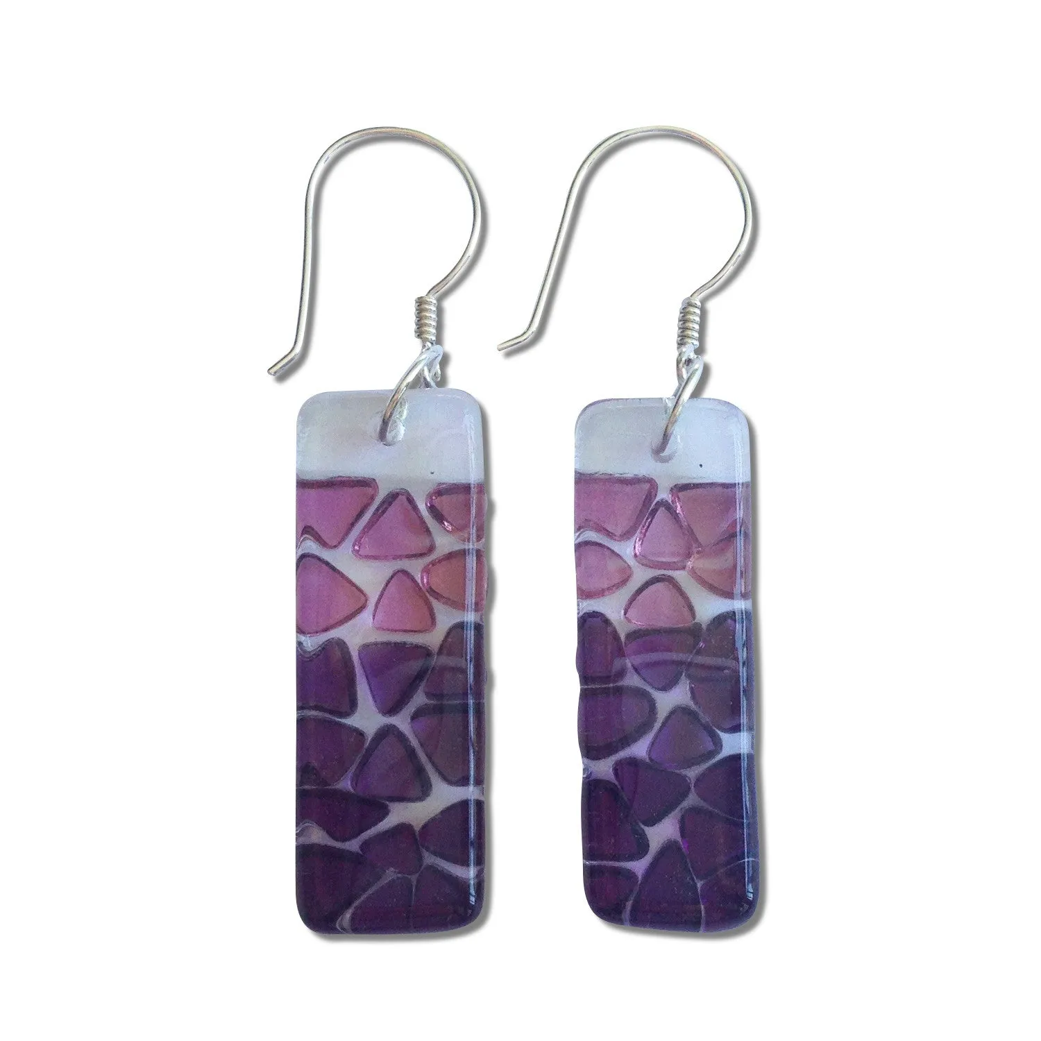 Picado Glass Earrings - Red