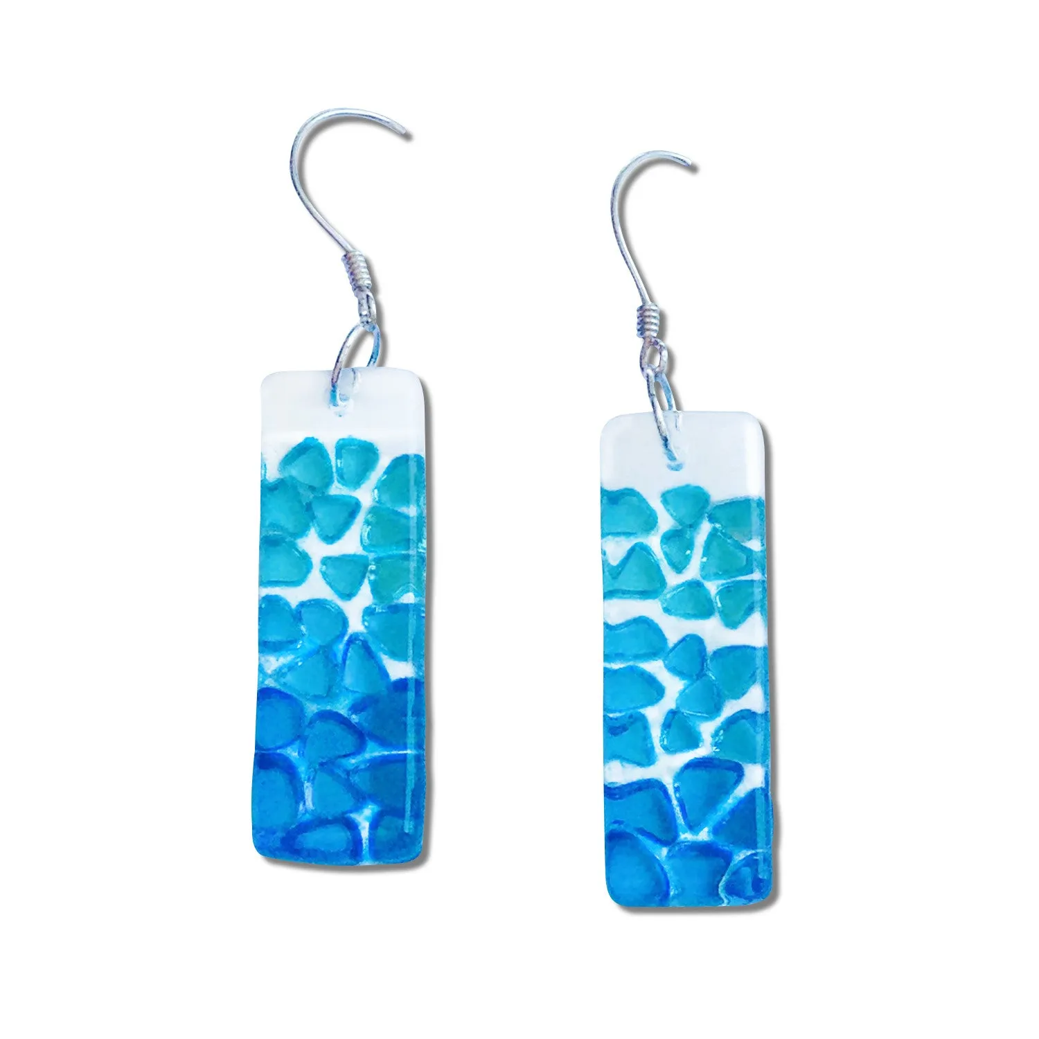 Picado Glass Earrings - Red