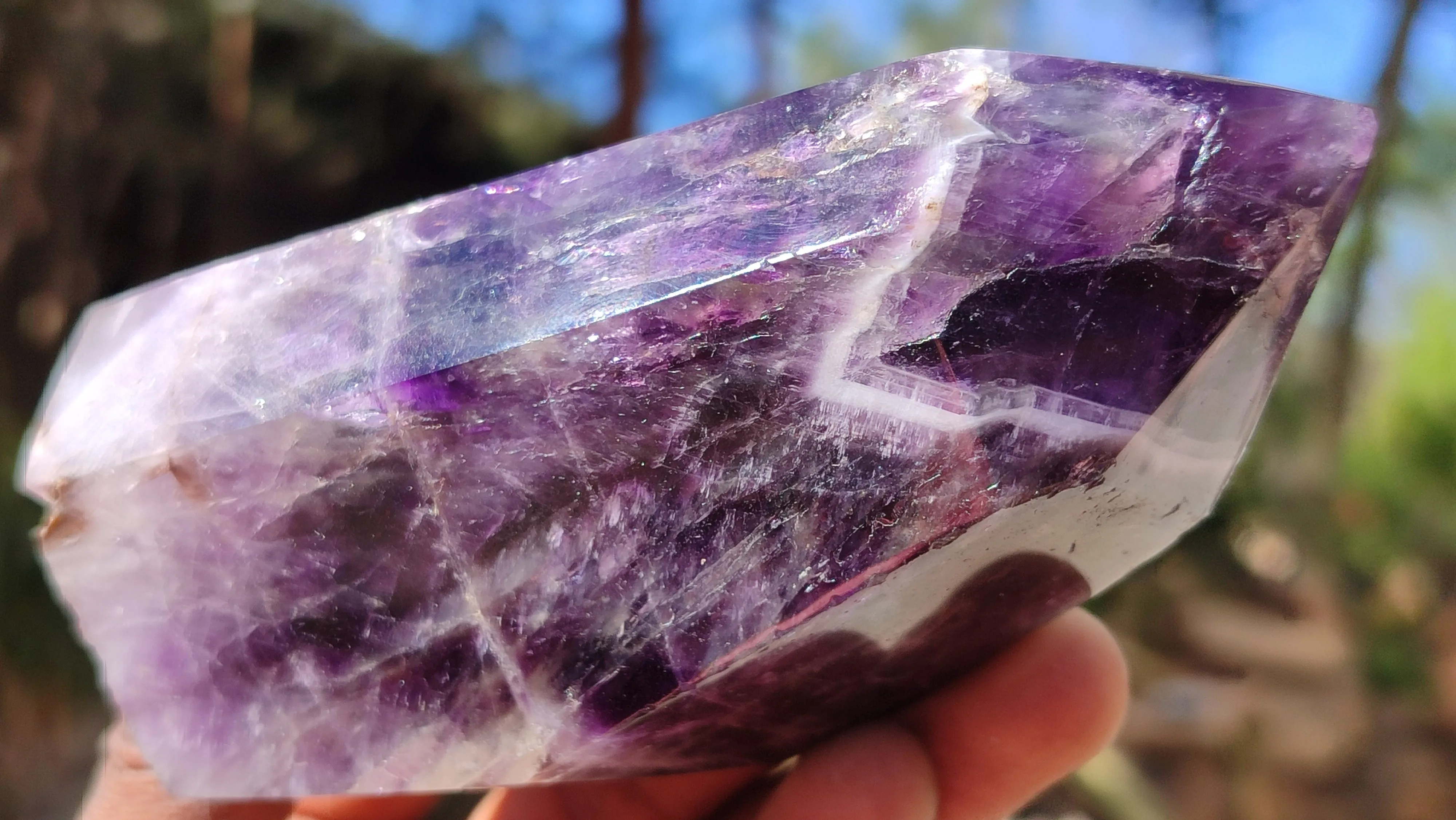 Polished Dream Amethyst Points x 3 From Madagascar