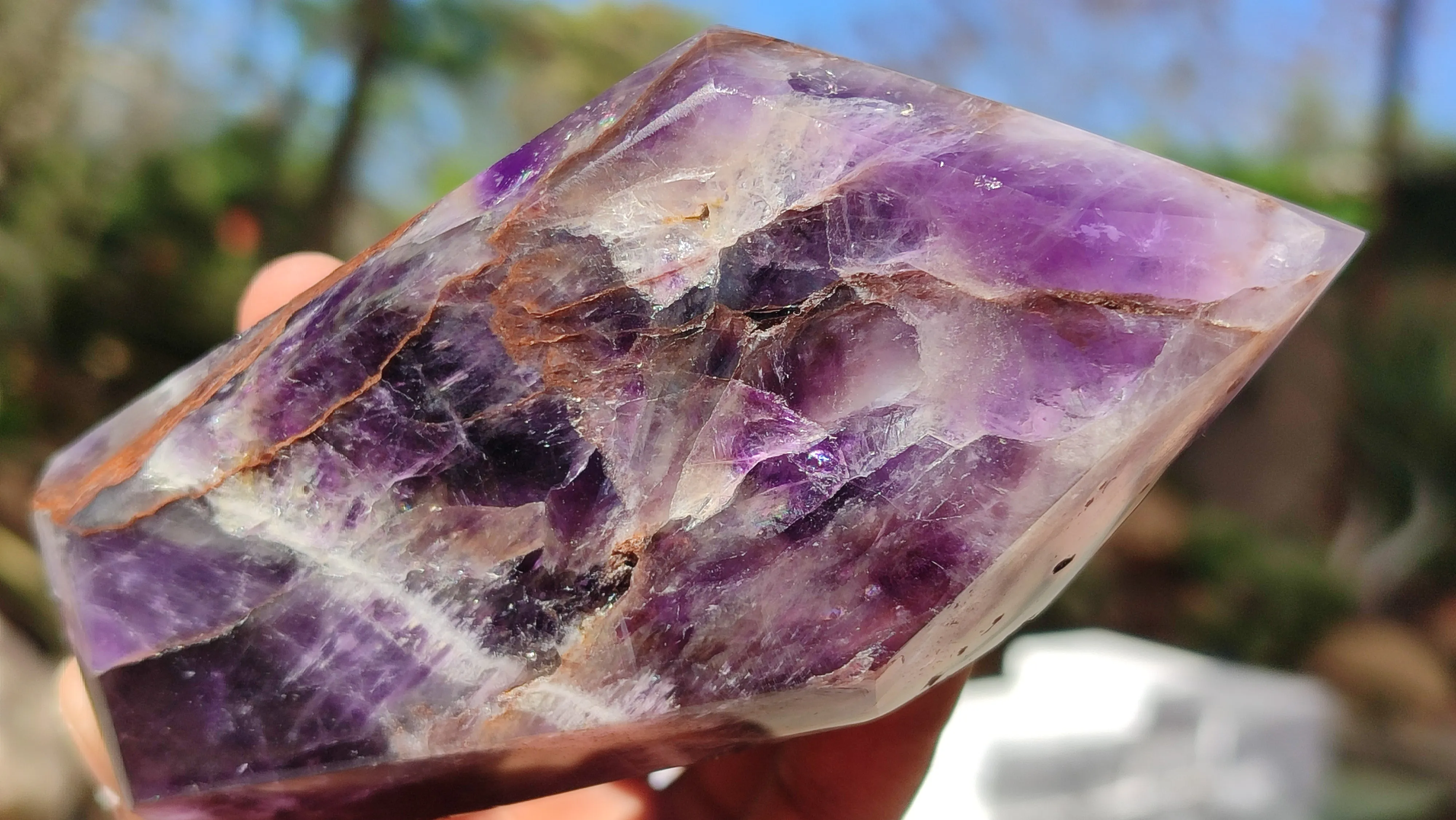 Polished Dream Amethyst Points x 3 From Madagascar