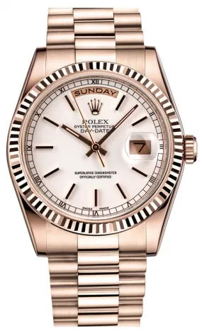 Rolex - Day-Date President Pink Gold - Fluted Bezel