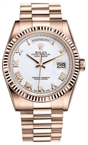 Rolex - Day-Date President Pink Gold - Fluted Bezel