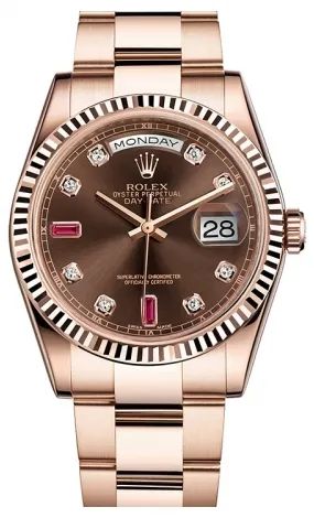 Rolex - Day-Date President Pink Gold - Fluted Bezel