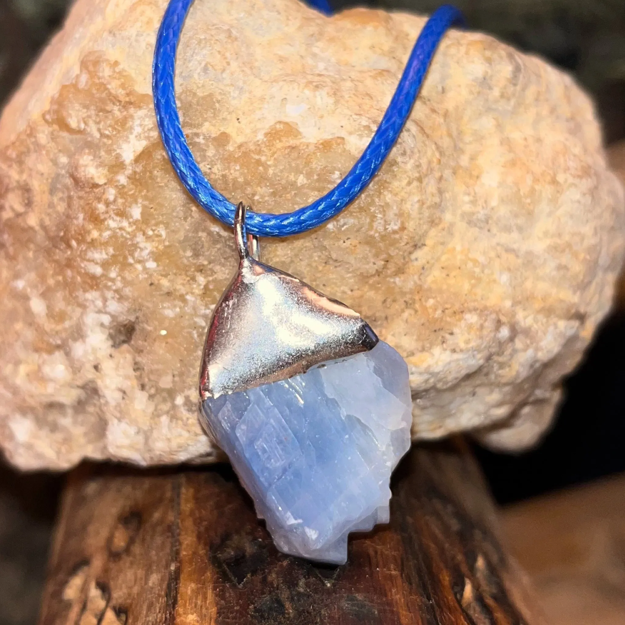 Silver Dipped Blue Calcite