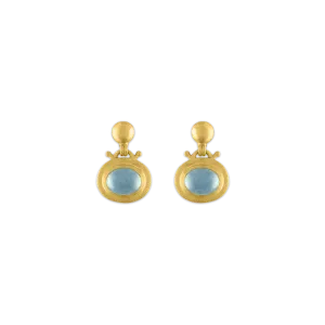 Small Aquamarine Bell Earrings