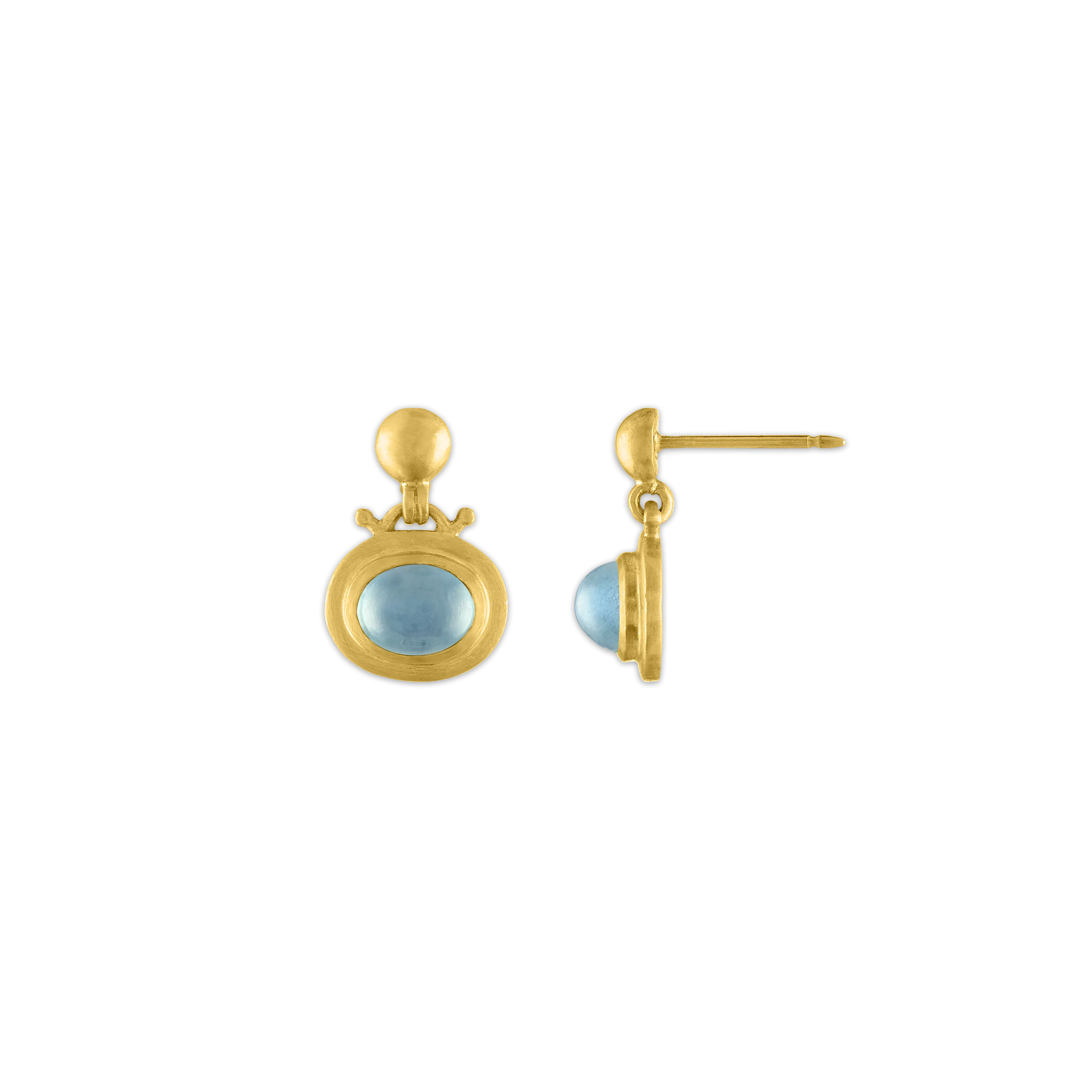 Small Aquamarine Bell Earrings