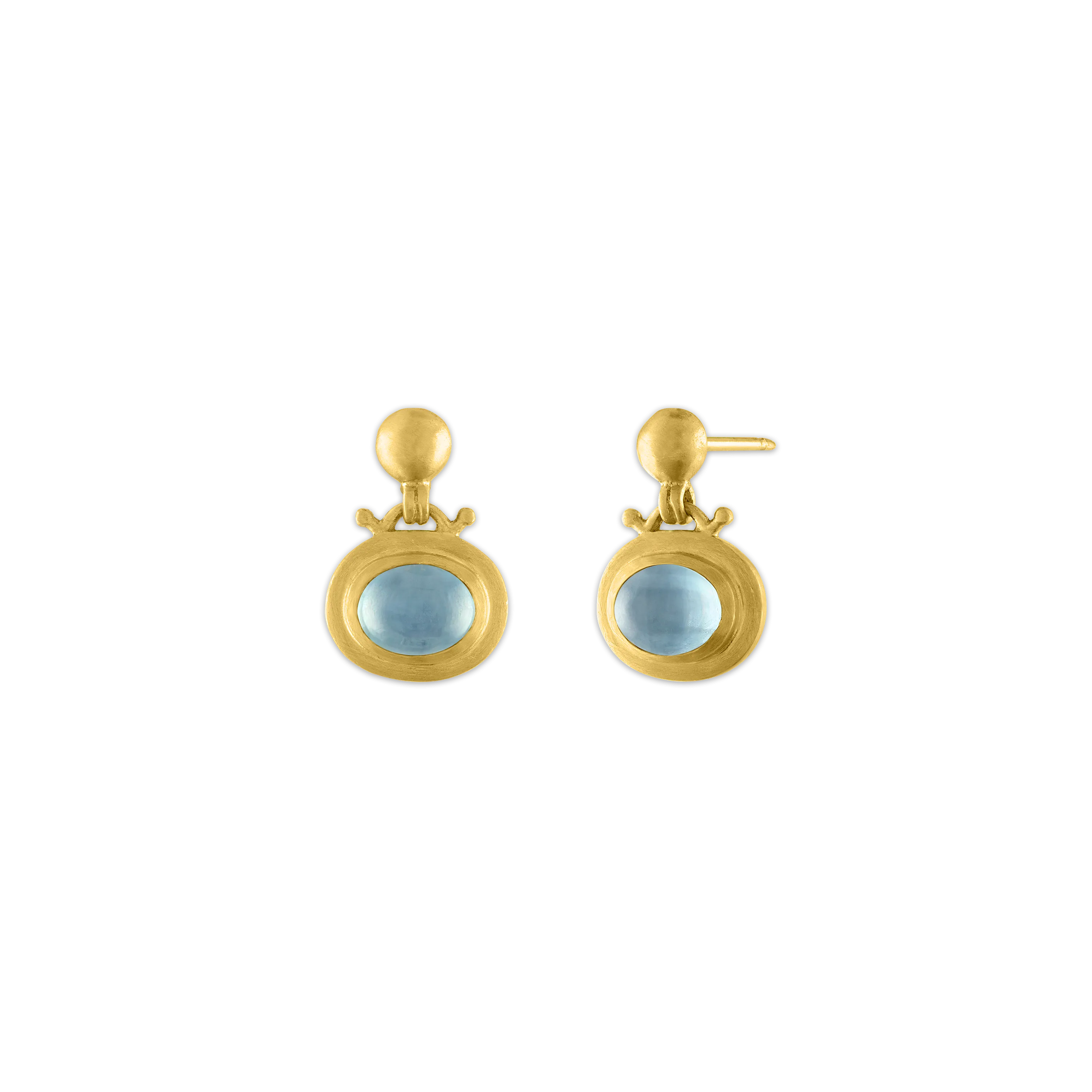 Small Aquamarine Bell Earrings